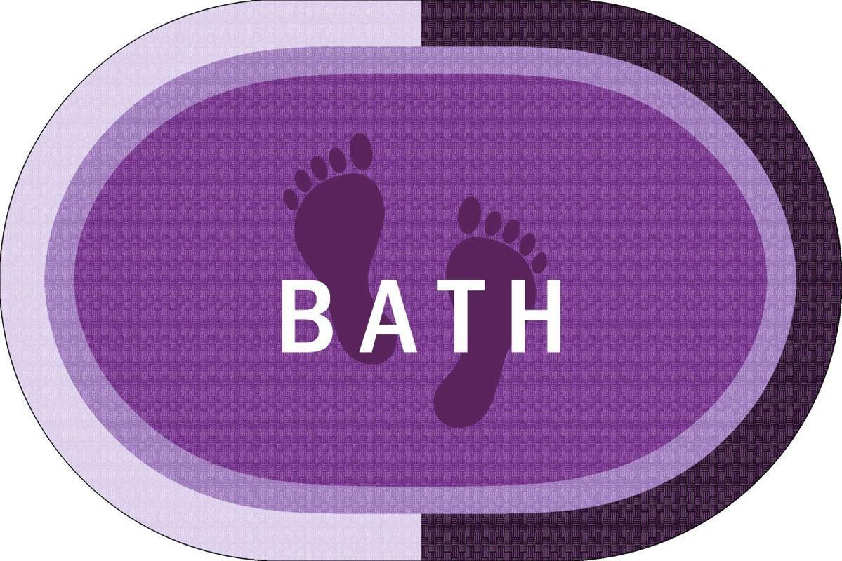 Πατάκι Μπάνιου Dimcol Oval Αντιολισθητικό Bath 50x70 Lilac