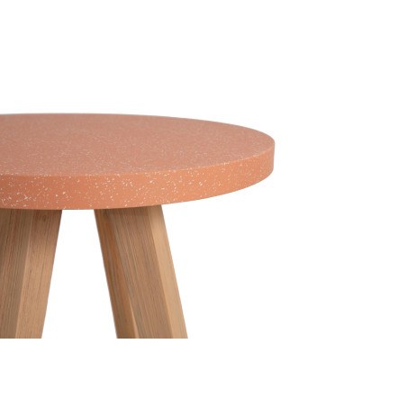 Τραπέζι Bistro Noria Terazzo Pink White (70x70x75) Soulworks 0800021