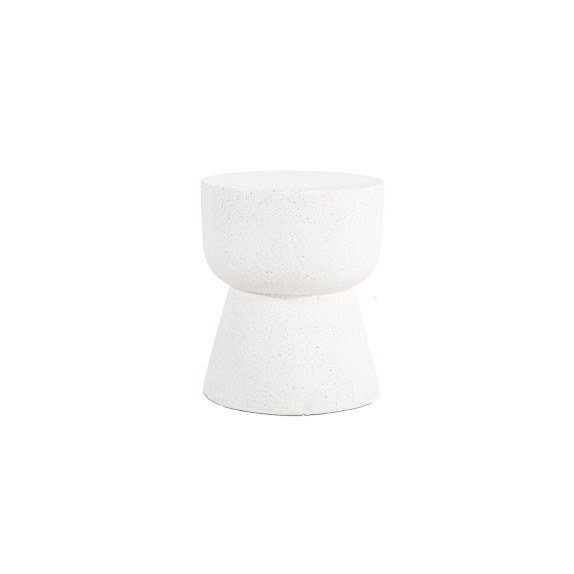 Σκαμπό Rieti Terazzo White Round (37x37x48) Soulworks...
