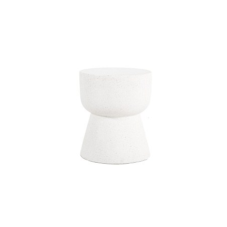 Σκαμπό Rieti Terazzo White Round (37x37x48) Soulworks 0800045