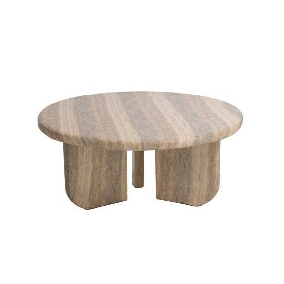 Τραπέζι Καθιστικού Frey Travertine (91x91x38) Soulworks...