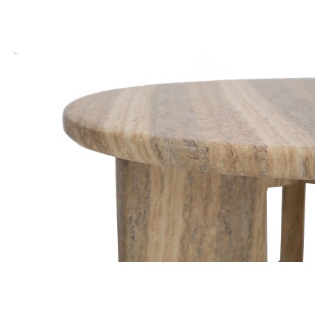 Τραπέζι Καθιστικού Frey Travertine (91x91x38) Soulworks 0910011