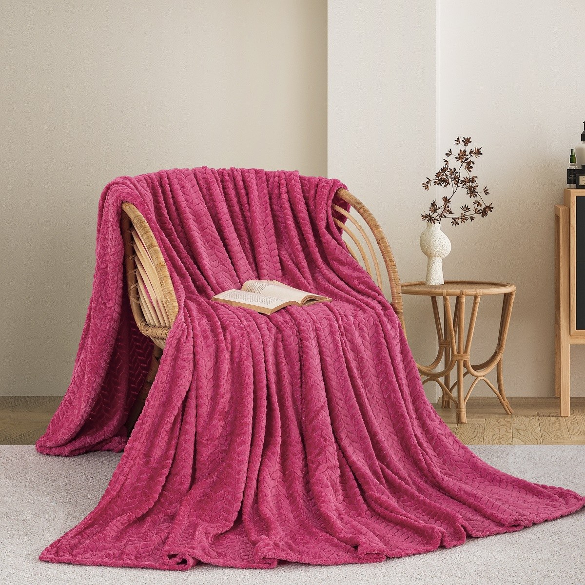 Κουβερτα Fleece Μονη 180X240 Adam Home (550) Fucshia(21)