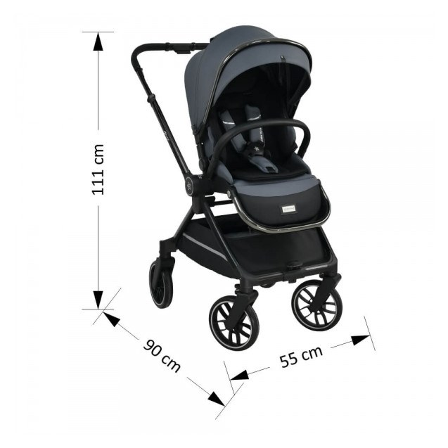 Πολυκαρότσι Bebe Stars Mirage 2σε1 Grey