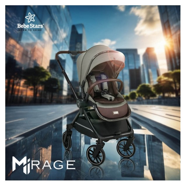 Πολυκαρότσι Bebe Stars Mirage 2σε1 Olive 331-189