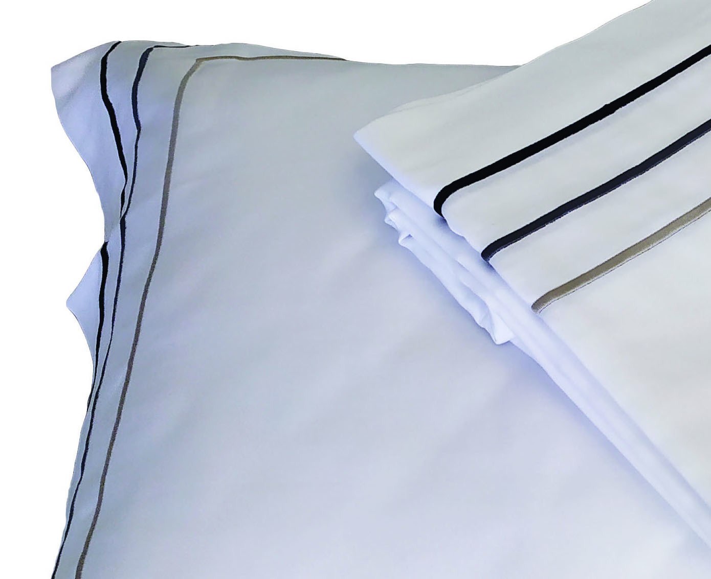 Σεντόνι Anesis Cotton Satin Plain Line TC310 Cotton 100% Three Lines 190x295