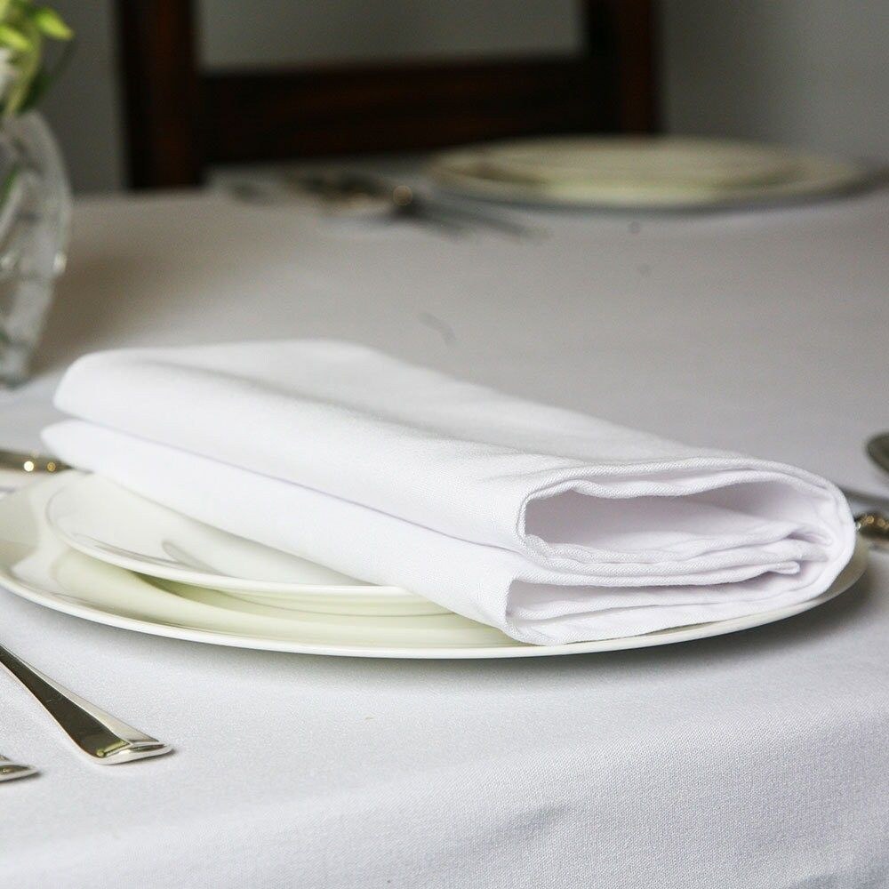Πετσέτα Anesis Φαγητού PLAIN LINE Polyester 100% White 50x50