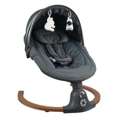 Κούνια Ηλεκτρική Bebe Stars Fluffy Smoked Grey 257-186