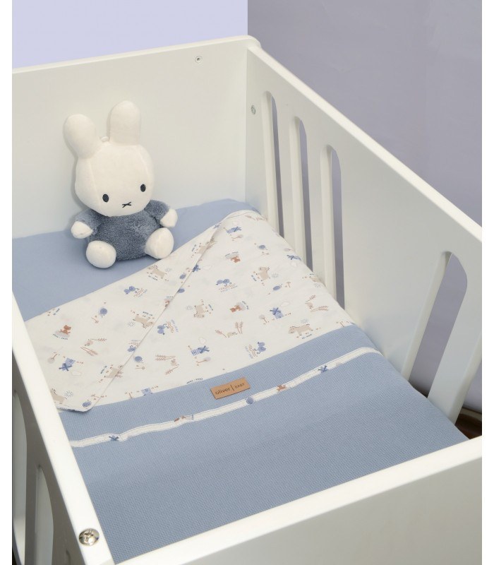 Καλοκαιρινή Κουβέρτα Διπλής Όψης Design 414 75x95 Baby Oliver-5210018133941