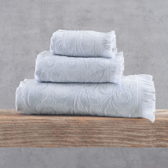 Πετσέτα Προσώπου Rythmos Sienna New Γκρι Ανοιχτο 50x90