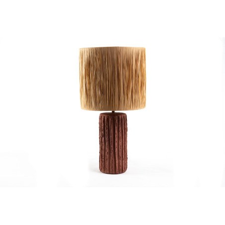 Επιτραπέζιο Φωτιστικό Brava Raffia Terracotta (36x36x60) Soulworks 0880003