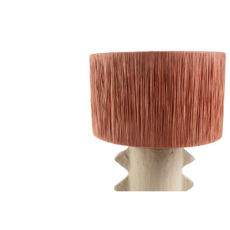 Επιτραπέζιο Φωτιστικό Miela Raffia Beige Terracota (34x34x52) Soulworks 0880005