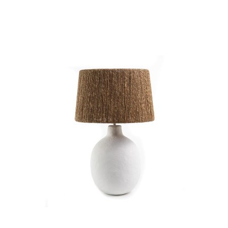 Επιτραπέζιο Φωτιστικό Fajra Seagrass White Beige (37x37x64) Soulworks 0880008