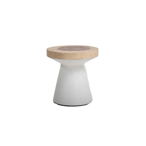 Βοηθητικό Τραπέζι Lind White Natural (40x40x40) Soulworks...