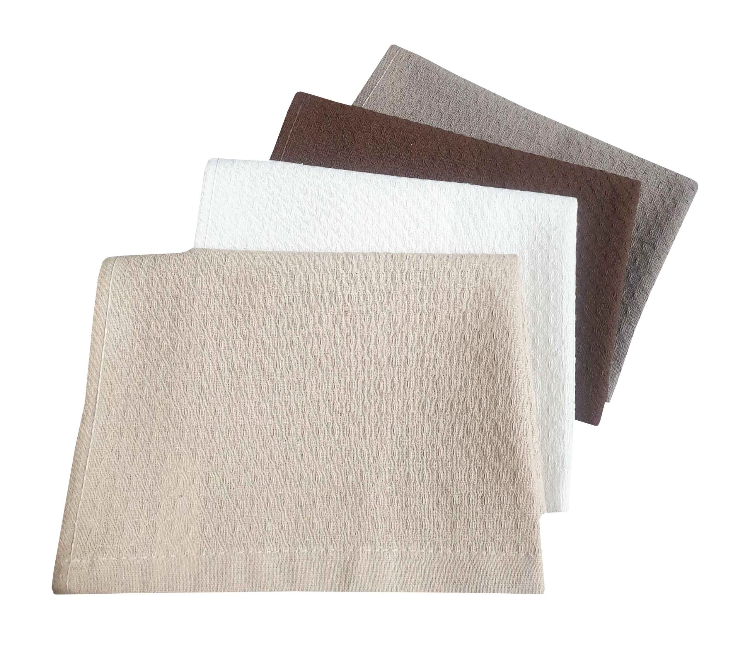 Σετ Ποτηρόπανα 4τεμ.ΚΟΜΒΟΣ Πικέ PLAIN 100% Cotton 40x60