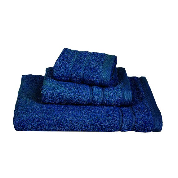 Πετσέτα ΚΟΜΒΟΣ Πεννιέ 500γρ/μ2 Blue Grey Χειρός 30x50