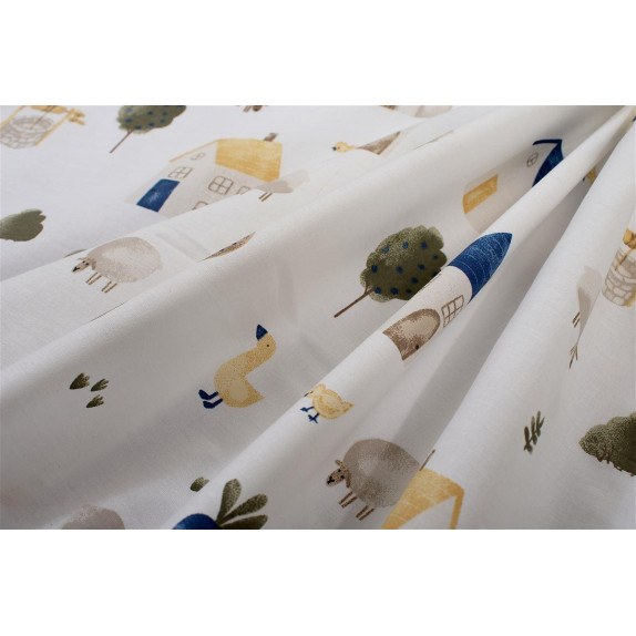 Πάνα Χασέ Dimcol Village 579 80x80 White-Green