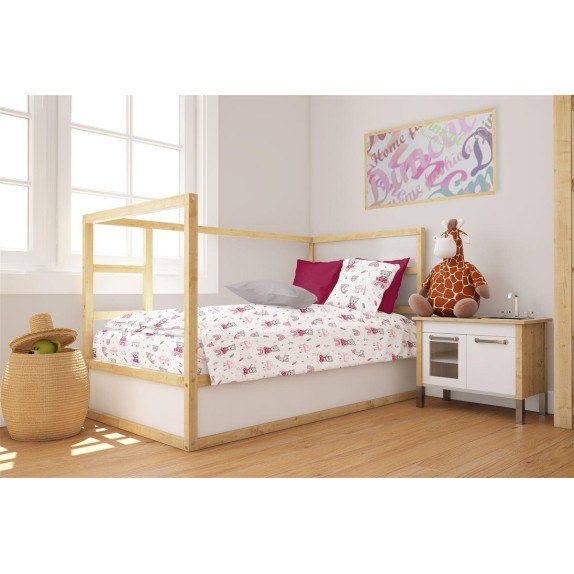 Βρεφικό Πάπλωμα Dimcol Cloudy Bear 582 120x160 White-Pink