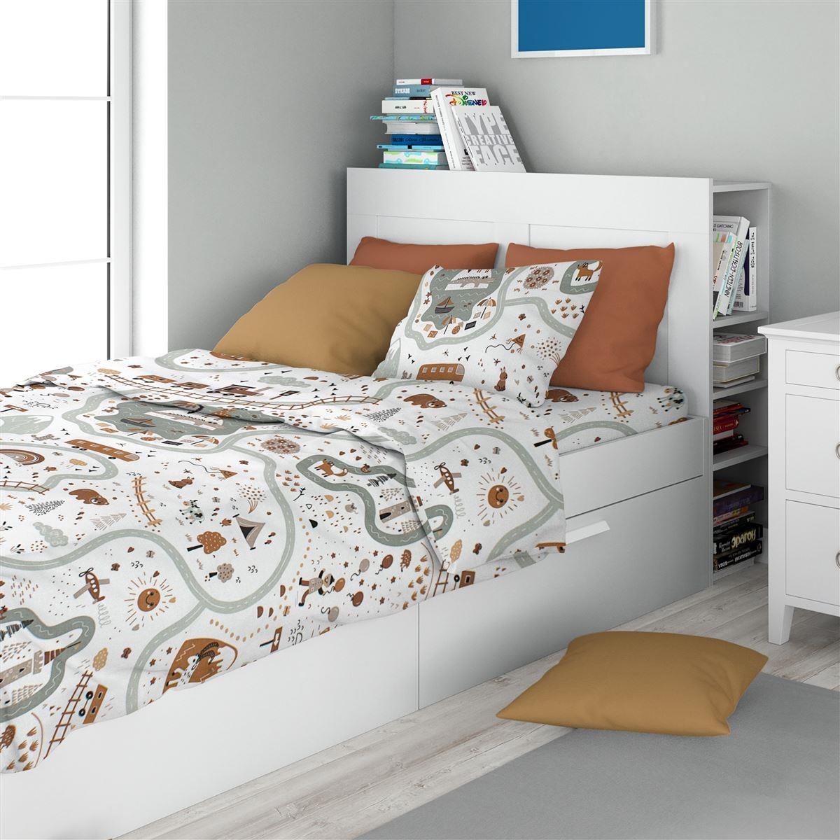 Dimcol - ΣΗΜΑΝΤΙΚΟ: Σε περίπτωση διαφοράς τιμής από το κατάστημα ισχύει παντα και μόνο η τιμή του καταστήματος Σετ Παιδικό Σεντόνι Μονό και Μαξιλαροθήκη Dimcol Countr