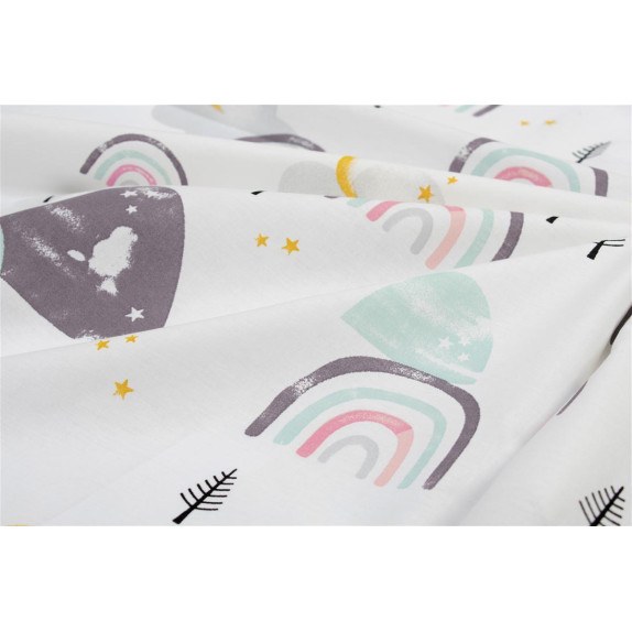 Πάνα Χασέ Dimcol Rainbow 575 80x80 White-Pink