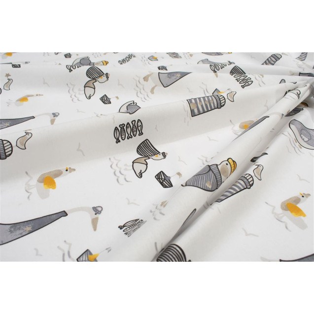 Πάνα Χασέ Dimcol Seabirds 578 80x80 White-Grey