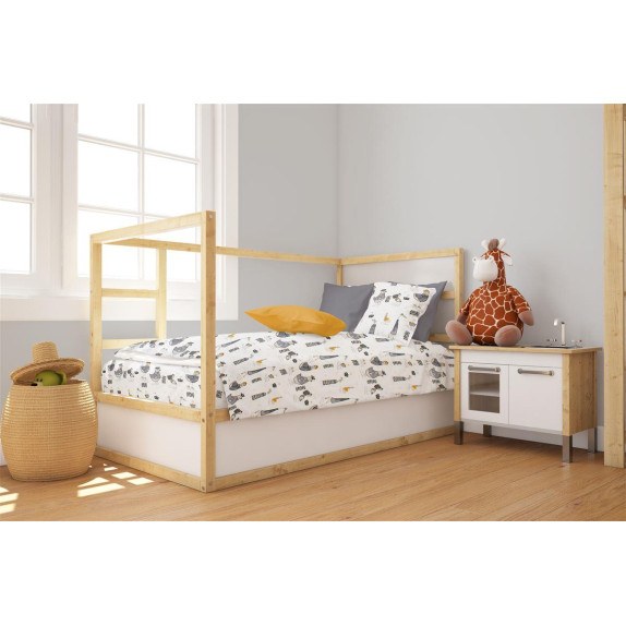 Πάπλωματοθήκη Κούνιας Dimcol Seabirds 578 120x160 White-Grey