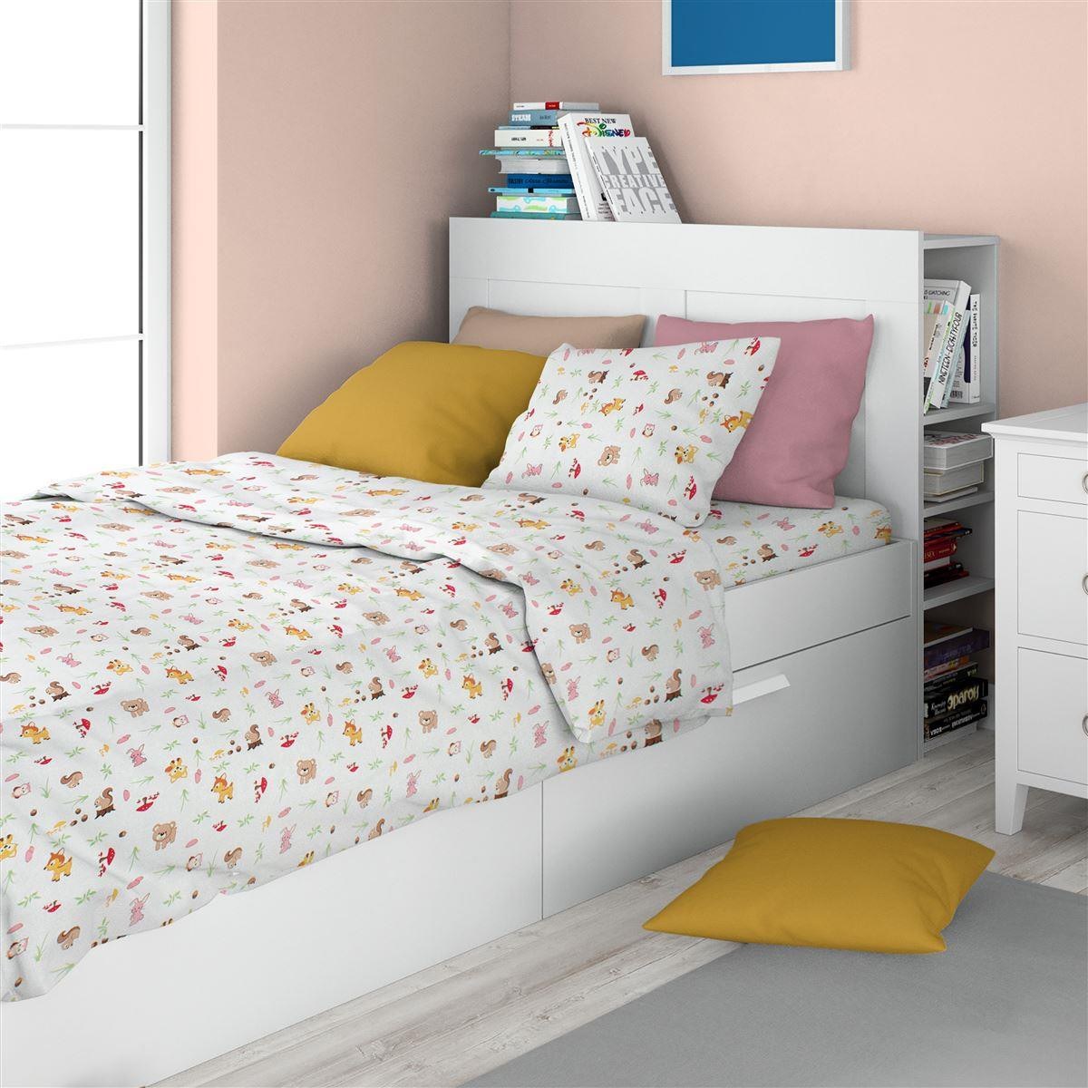 Σετ Παιδικά Σεντόνια Μονά 3 Τεμαχίων Dimcol Forest Anim