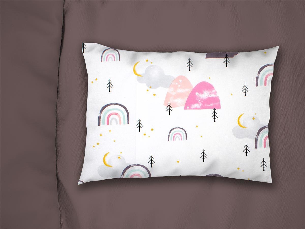Βρεφική Μαξιλαροθήκη Dimcol Rainbow 575 35x45 White-Pink