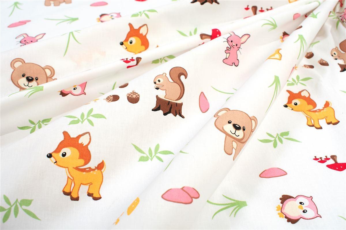 Dimcol Πάνα Χασέ Dimcol Forest Animals 571 80x80 White-Pink