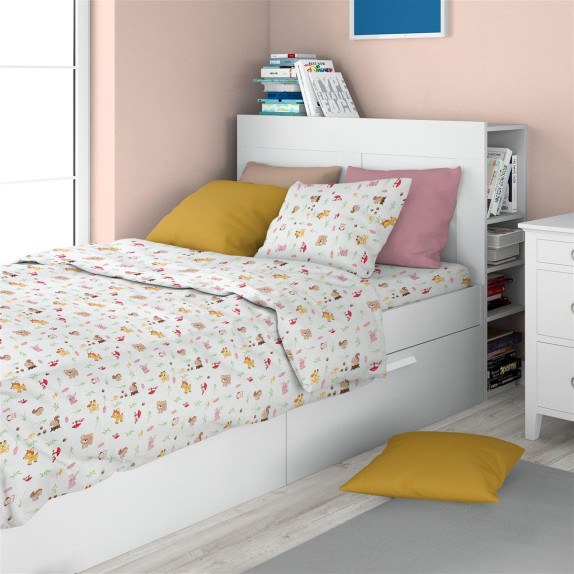 Σετ Παιδικό Σεντόνι Μονό και Μαξιλαροθήκη Dimcol Forest...