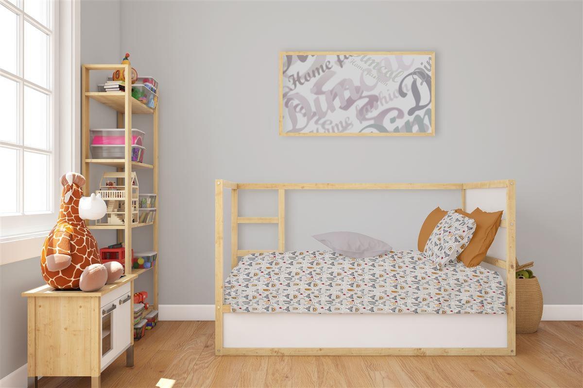 Σεντόνι Κούνιας με Λάστιχο Dimcol Fox 527 70x140+15 Grey