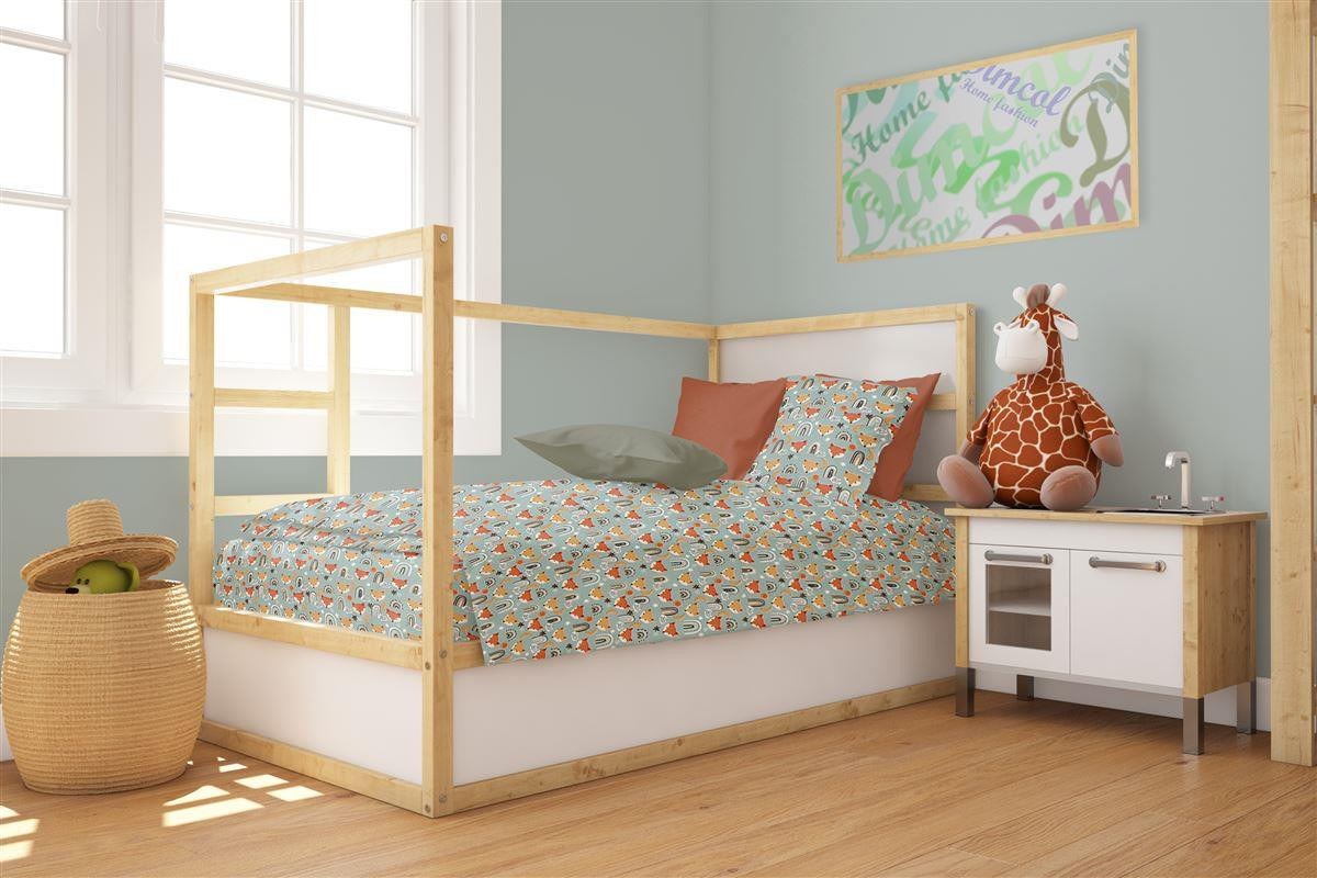 Κουβέρτες, Παπλώματα Anesis Home - ΣΗΜΑΝΤΙΚΟ: Σε περίπτωση διαφοράς τιμής από το κατάστημα ισχύει παντα και μόνο η τιμή του καταστήματος Βρεφικό Πάπλωμα Dimcol Fox 528 120x160 Pale Cyan