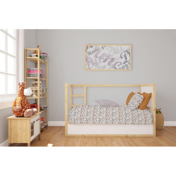 Σετ Σεντόνια Κούνιας 3 Τεμαχίων Dimcol Fox 527 120x160 Grey