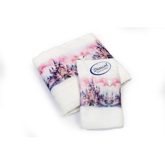 Σετ Βρεφικές Πετσέτες 2 Τεμαχίων Dimcol Fairytale Castle...