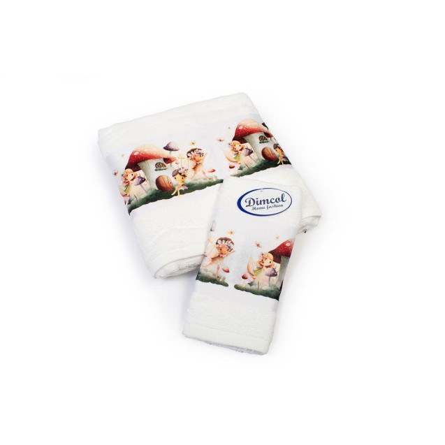 Σετ Βρεφικές Πετσέτες 2 Τεμαχίων Dimcol Fairies...