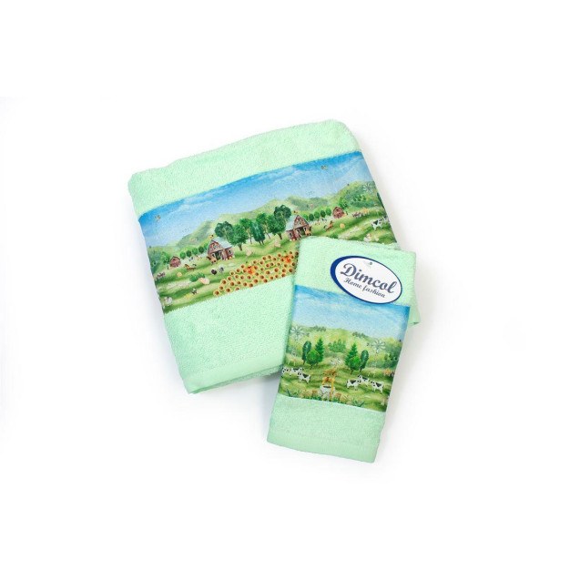 Σετ Βρεφικές Πετσέτες 2 Τεμαχίων Dimcol Farm...