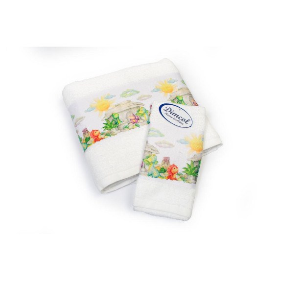 Σετ Βρεφικές Πετσέτες 2 Τεμαχίων Dimcol Dinosaurs 311...