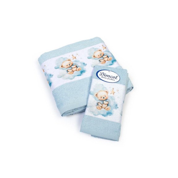 Σετ Βρεφικές Πετσέτες 2 Τεμαχίων Dimcol Cute Bear 301...