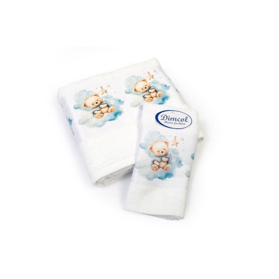 Σετ Βρεφικές Πετσέτες 2 Τεμαχίων Dimcol Cute Bear 302...