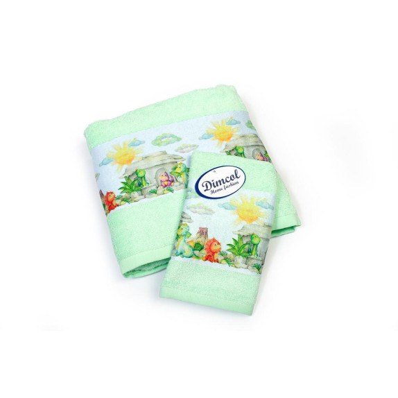 Σετ Βρεφικές Πετσέτες 2 Τεμαχίων Dimcol Dinosaurs 313...
