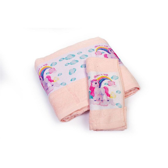 Σετ Βρεφικές Πετσέτες 2 Τεμαχίων Dimcol Magic Unicorn 315...