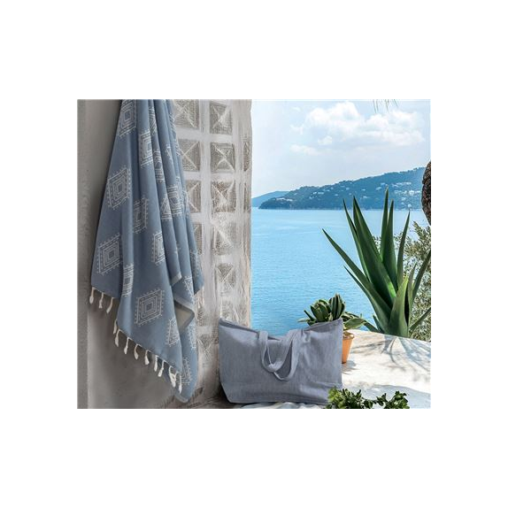 Πετσέτα Θαλάσσης Nef-Nef Rodrigo Blue Blue 90x170