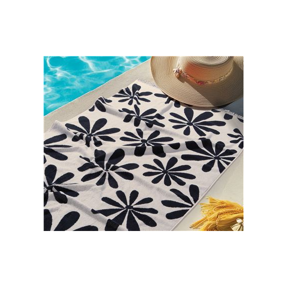 Πετσέτα Θαλάσσης Nef-Nef Amalfi Black 90x170