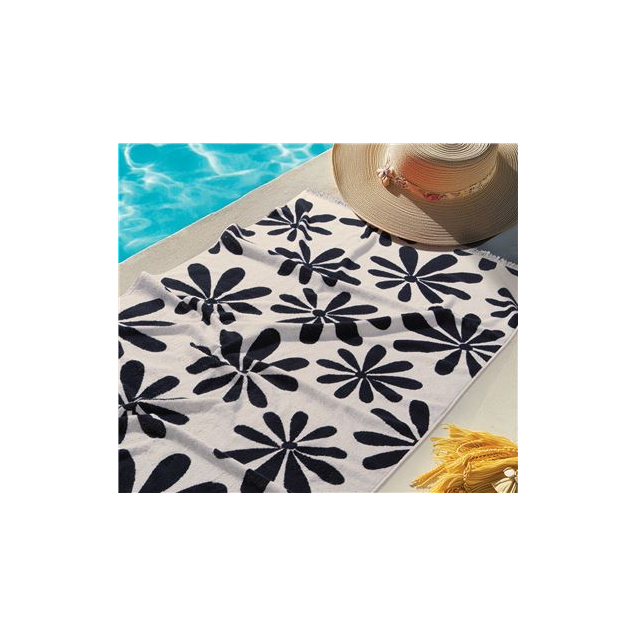 Πετσέτα Θαλάσσης Nef-Nef Amalfi Black 90x170