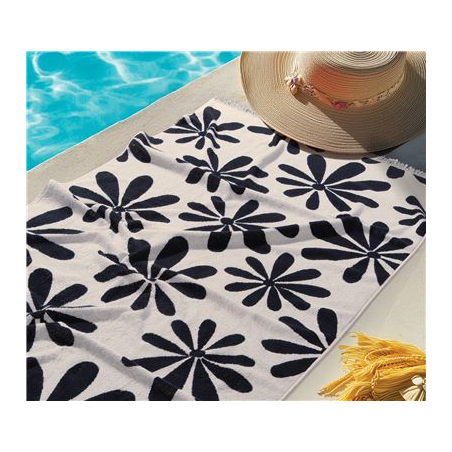 Πετσέτα Θαλάσσης Nef-Nef Amalfi Black 90x170