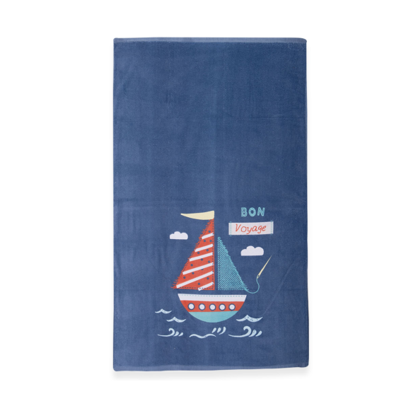 Παιδική Πετσέτα Θαλάσσης Nef-Nef Bon Voyage Navy Blue 70x120