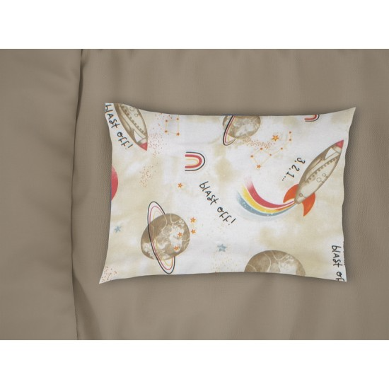 Dimcol Μαξιλαροθήκη Εμπριμέ bebe Spaceship 186 35x45 Beige