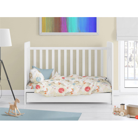 Κατωσέντονο Με Λάστιχο bebe Spaceship 186 70x140+15 Beige