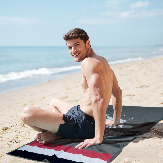 Πετσέτα Θαλάσσης Greenwich Polo Club 90x180 3867 Γκρι-...