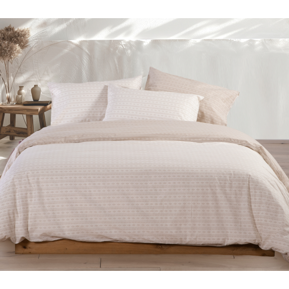 Σετ Σεντόνια Υπέρδιπλα 4 Τεμαχίων Nef-Nef Barsol Beige...